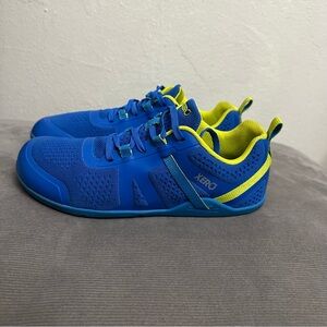 Xero Shoes Women's Prio Neo Barefoot Training Shoe Scuba Blue Yellow Size 10